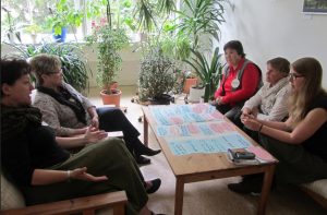 Arbeitsgruppenphase im World Café, 2015 in Chemnitz.
