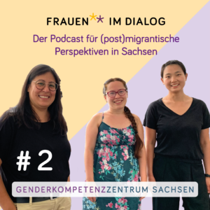 Podcast Frauen* im Dialog Cover mit Referentinnen